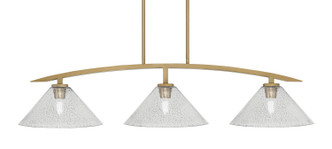 Toltec Lighting - 3736-NAB-2122 - Three Light Island Pendant - Kurve - New Age Brass