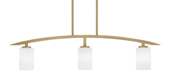 Toltec Lighting - 3736-NAB-310 - Three Light Island Pendant - Kurve - New Age Brass