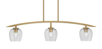 Toltec Lighting - 3736-NAB-4812 - Three Light Island Pendant - Kurve - New Age Brass
