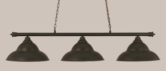 Toltec Lighting - 373-DG-429-DG - Three Light Billiard Bar - Oxford - Dark Granite
