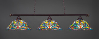 Toltec Lighting - 373-DG-990 - Three Light Bar - Oxford - Dark Granite