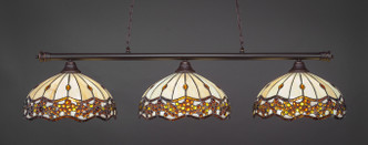 Toltec Lighting - 373-DG-997 - Three Light Bar - Oxford - Dark Granite