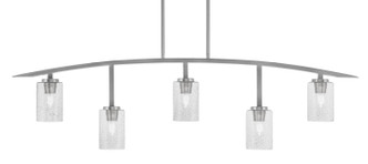 Toltec Lighting - 3745-GP-3002 - Five Light Billiard/Island - Kurve - Graphite