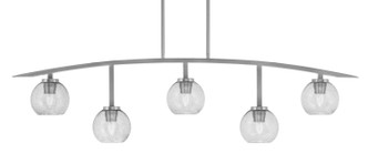 Toltec Lighting - 3745-GP-4102 - Five Light Billiard/Island - Kurve - Graphite