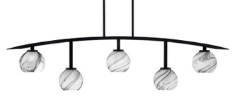 Toltec Lighting - 3745-MB-4109 - Five Light Bar - Kurve - Matte Black