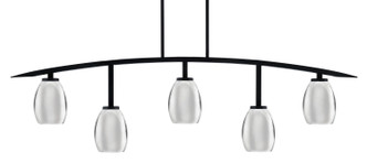 Toltec Lighting - 3745-MB-426-CH - Five Light Bar - Kurve - Matte Black