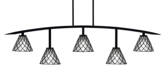 Toltec Lighting - 3745-MB-9185 - Five Light Bar - Kurve - Matte Black