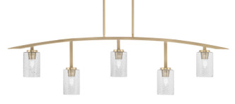 Toltec Lighting - 3745-NAB-3002 - Five Light Bar - Kurve - New Age Brass