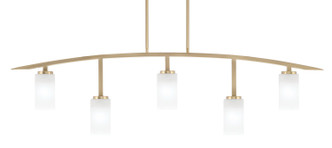 Toltec Lighting - 3745-NAB-541 - Five Light Bar - Kurve - New Age Brass
