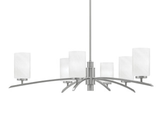 Toltec Lighting - 3746-GP-3001 - Six Light Chandelier - Kurve - Graphite