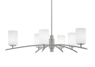 Toltec Lighting - 3746-GP-310 - Six Light Chandelier - Kurve - Graphite