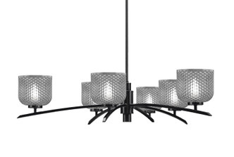 Toltec Lighting - 3746-MB-4612 - Six Light Chandelier - Kurve - Matte Black