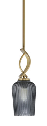 Toltec Lighting - 3901-NAB-4252 - One Light Mini Pendant - Cavella - New Age Brass