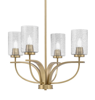 Toltec Lighting - 3904-NAB-3002 - Four Light Chandelier - Cavella - New Age Brass