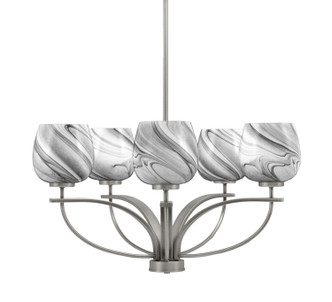 Toltec Lighting - 3905-GP-4819 - Five Light Chandelier - Cavella - Graphite