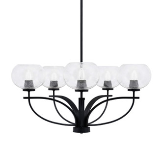 Toltec Lighting - 3905-MB-202 - Five Light Chandelier - Cavella - Matte Black