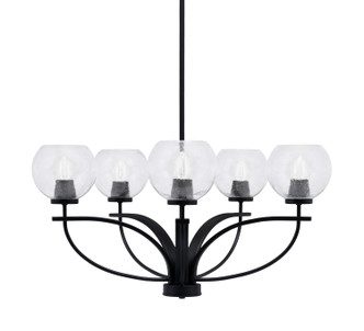 Toltec Lighting - 3905-MB-4100 - Five Light Chandelier - Cavella - Matte Black