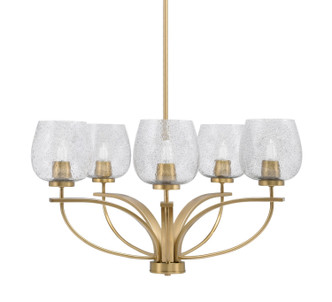 Toltec Lighting - 3905-NAB-4812 - Five Light Chandelier - Cavella - New Age Brass