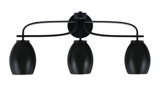 Toltec Lighting - 3913-MB-426-MB - Three Light Bath Bar - Cavella - Matte Black