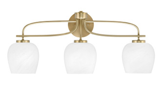Toltec Lighting - 3913-NAB-4811 - Three Light Bath Bar - Cavella - New Age Brass