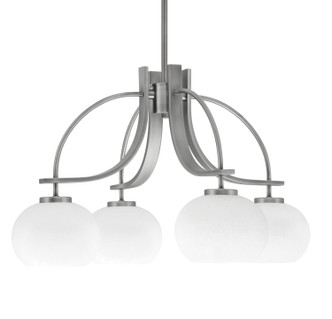 Toltec Lighting - 3924-GP-212 - Four Light Chandelier - Cavella - Graphite