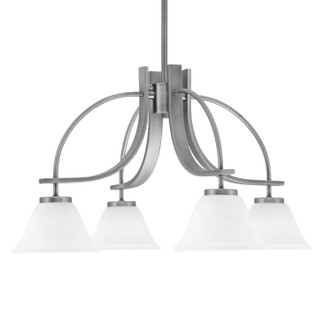 Toltec Lighting - 3924-GP-311 - Four Light Chandelier - Cavella - Graphite