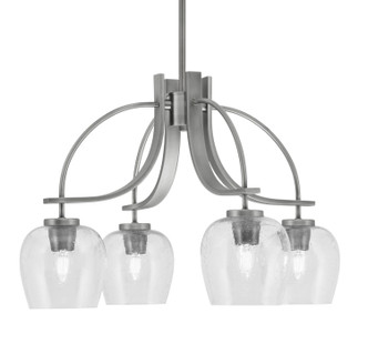 Toltec Lighting - 3924-GP-4810 - Four Light Chandelier - Cavella - Graphite