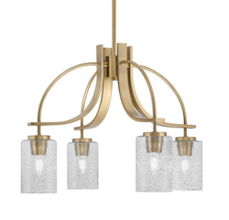 Toltec Lighting - 3924-NAB-3002 - Four Light Chandelier - Cavella - New Age Brass