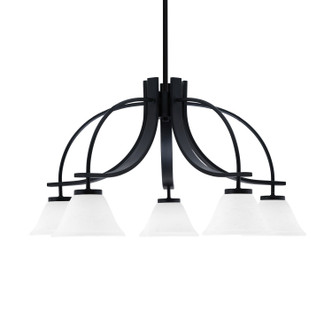 Toltec Lighting - 3925-MB-311 - Five Light Chandelier - Cavella - Matte Black