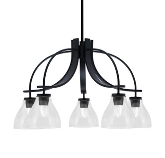 Toltec Lighting - 3925-MB-4760 - Five Light Chandelier - Cavella - Matte Black