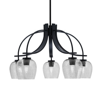 Toltec Lighting - 3925-MB-4812 - Five Light Chandelier - Cavella - Matte Black