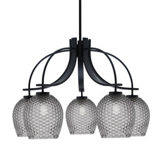 Toltec Lighting - 3925-MB-4902 - Five Light Chandelier - Cavella - Matte Black