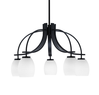 Toltec Lighting - 3925-MB-615 - Five Light Chandelier - Cavella - Matte Black