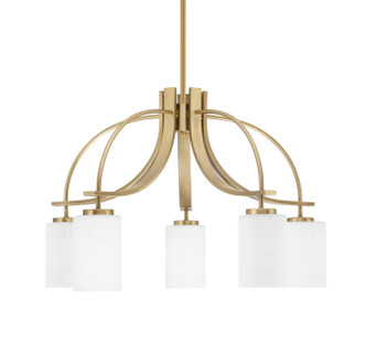 Toltec Lighting - 3925-NAB-310 - Five Light Chandelier - Cavella - New Age Brass