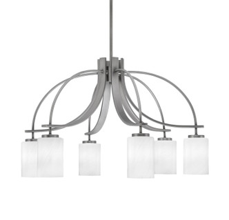 Toltec Lighting - 3926-GP-3001 - Six Light Chandelier - Cavella - Graphite