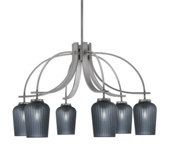 Toltec Lighting - 3926-GP-4252 - Six Light Chandelier - Cavella - Graphite