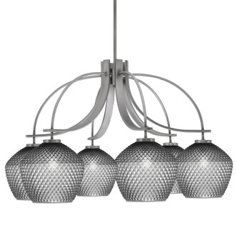 Toltec Lighting - 3926-GP-4922 - Six Light Chandelier - Cavella - Graphite