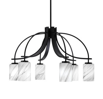 Toltec Lighting - 3926-MB-3009 - Six Light Chandelier - Cavella - Matte Black
