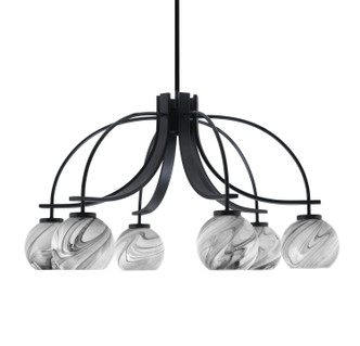 Toltec Lighting - 3926-MB-4109 - Six Light Chandelier - Cavella - Matte Black