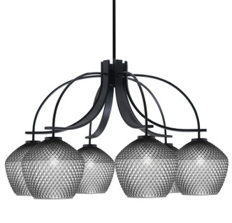 Toltec Lighting - 3926-MB-4922 - Six Light Chandelier - Cavella - Matte Black