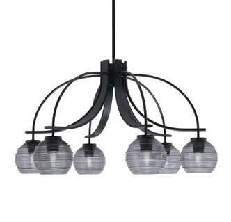 Toltec Lighting - 3926-MB-5112 - Six Light Chandelier - Cavella - Matte Black
