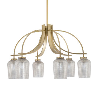Toltec Lighting - 3926-NAB-4253 - Six Light Chandelier - Cavella - New Age Brass