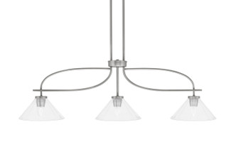 Toltec Lighting - 3936-GP-304 - Three Light Island Pendant - Cavella - Graphite