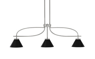 Toltec Lighting - 3936-GP-421-MB - Three Light Island Pendant - Cavella - Graphite