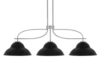 Toltec Lighting - 3936-GP-428-MB - Three Light Island Pendant - Cavella - Graphite