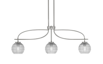 Toltec Lighting - 3936-GP-5110 - Three Light Island Pendant - Cavella - Graphite