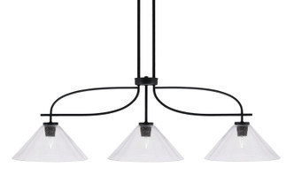 Toltec Lighting - 3936-MB-306 - Three Light Island Pendant - Cavella - Matte Black