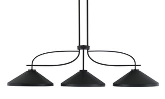 Toltec Lighting - 3936-MB-424 - Three Light Island Pendant - Cavella - Matte Black
