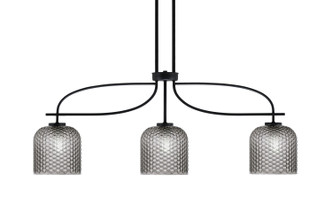 Toltec Lighting - 3936-MB-4912 - Three Light Island Pendant - Cavella - Matte Black