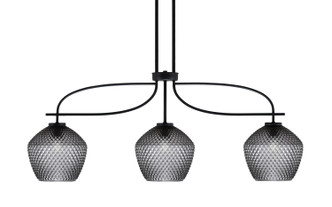 Toltec Lighting - 3936-MB-4922 - Three Light Island Pendant - Cavella - Matte Black